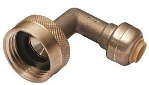 SharkBite U2276LFA Dishwasher Elbow, 1/4 x 3/4 in, Brass