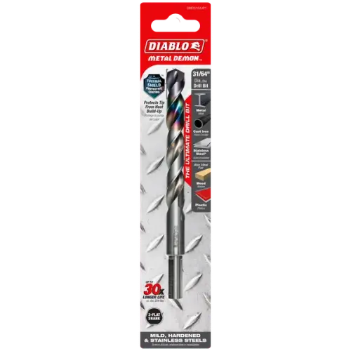 31/64" Metal Demon Drill Bit for Mild, Hardened and Stainless Steels