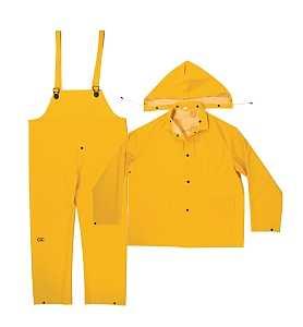 CLC R101X Rain Suit, XL, PVC, Yellow, Detachable Collar