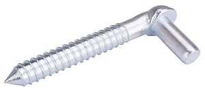 ProSource LR096 Screw Hook, 3/4 in Thread, 6 in L, Steel, Zinc