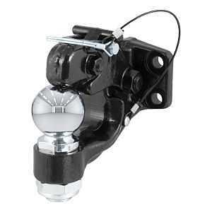 Curt 48200 Ball and Pintle Combination, 2-5/16 in Dia Eye, 16,000 lb Working Load, Steel, Powder-Coated