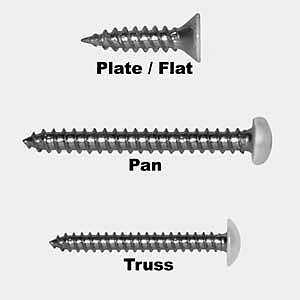 Reliable TKAW81VP Screw, #8 Thread, 1 in L, Truss Head, Square Drive, Self-Tapping, Type A Point, Steel, Zinc, 100 BX