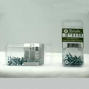 Reliable FKNPZ6114MR Series Screw, #6-18 Thread, 1-1/4 in L, Partial Thread, Flat Head, Square Drive, Regular Point 18pk