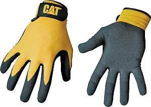 Cat CAT017416J Protective Gloves, Jumbo, Open Cuff, Nylon, Black/Yellow
