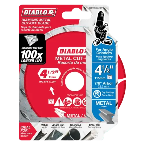 4-1/2" Diamond Metal Cut-Off Disc