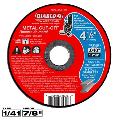 4-1/2" Metal Cut-Off Disc