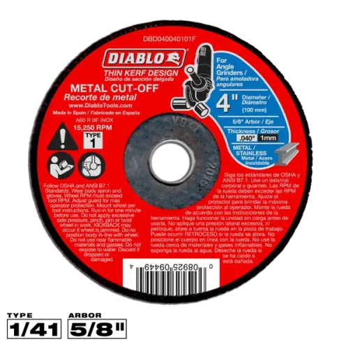 4" Metal Cut-Off Disc