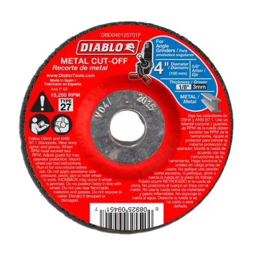 4" Type 27 Metal Cut-Off Disc