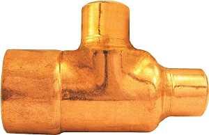 Copper Reducing Tee 3/4-1/2"