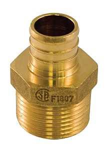 aqua-dynamic 9781-034 Pipe Adapter, 1/2 x 3/4 in, PEX x Male, Brass