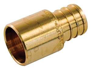 aqua-dynamic 9781-903 Pipe Adapter, 1/2 in, PEX x Male Sweat, Brass