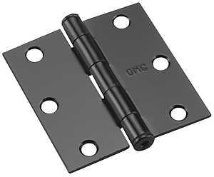 3'' Butt Hinge Loose Pin 2pk Black