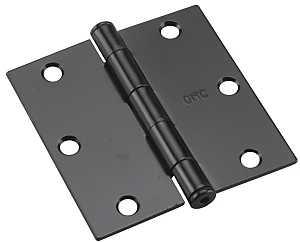 3-1/2'' Butt Hinge Loose Pin 2pk Black