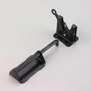 Heavy Duty Gate Latch 9-1/2 in L, 3-3/4 in W, 1/2 in Bolt Head, 7-1/2 in L Bolt, Steel, Black