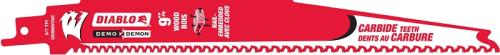 Diablo Demo Demon DS0906VCWC Reciprocating Saw Blade, 9 in L, 6 TPI, Carbide Cutting Edge