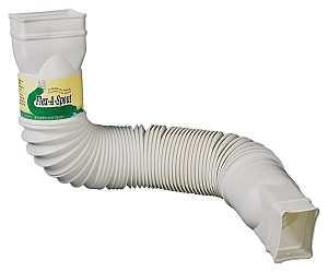 Amerimax Flex-A-Spout 85510 Downspout Extension, 22 to 55 in L Extended, Vinyl, White