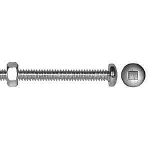 Reliable PSBZ Series PSBZ6321MR Machine Screw with Nut, #6-32 Thread, 1 in L, Full, Imperial Thread, Pan Head, Steel 12pk