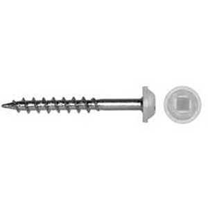 Reliable PWKCW8118J Screw, #8 Thread, 1-1/8 in L, Coarse, Partial Thread, Pan Washer Head, Square Drive, Regular Point 40pk