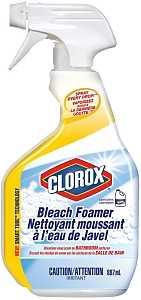 Clorox 01397FRM1 Disinfectant Bleach Foamer, 887 mL Bottle, Liquid, Bleach, Herbaceous, Marine, Pale Yellow