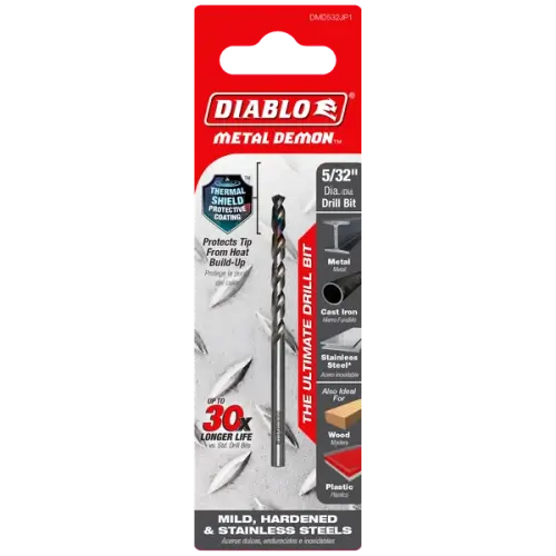 5/32" Metal Demon Drill Bit for Mild, Hardened and Stainless Steels