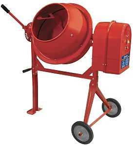 King Canada KC-15CM-2 Portable Cement Mixer, 3.5 cu-ft Drum, 1/3 hp, Steel Drum