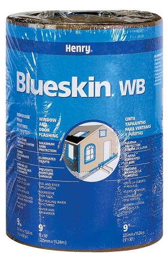 Blueskin WB Window and Door Flashing, 50 ft L, 9 in W, Blue, Self-Adhesive