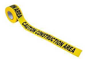CH Hanson 16009 Barricade Safety Tape, 1000 ft L, 3 in W, Yellow, Polyethylene