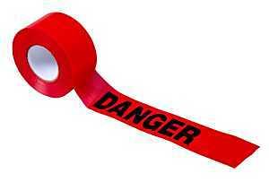 CH Hanson 16003 Barricade Safety Tape, 1000 ft L, 3 in W, Red, Polyethylene