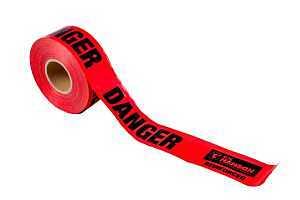 CH Hanson 16031 Reinforced Barricade Tape, 500 ft L, 3 in W, Red, Polyethylene