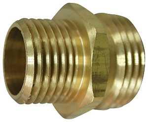 Landscapers Select PMB-469LFBC Hose Adapter, 3/4 x 1/2 in, MHT x MIP, Brass, Brass, For: Garden Hose