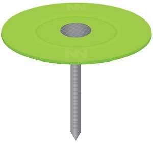 Stinger 0135133 Cap Nail, 2 in L, Flat Head, 12 ga Gauge, Plastic/Steel