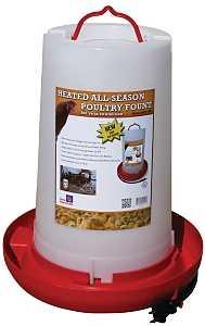 Heated All Season Poultry Fount 3gal, Plastic
