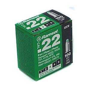Ramset Power Load, Caliber Load: 0.22, Power Level: #4, Color Code: Yellow