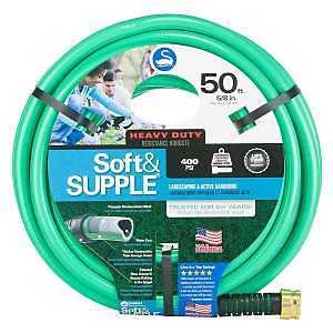 Swan CSNSS58050 Heavy-Duty Garden Hose, 5/8 in, 50 ft L, Female, PVC, Green