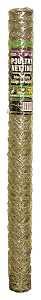Jackson Wire 12 02 19 16 Poultry Hex Netting, 25 ft L, 36 in W, 20 Gauge, Hexagonal Mesh, 2 in Mesh, Galvanized
