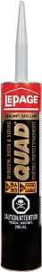 LePage Quad 1306768 Window Door and Siding Sealant, Clear, 7 to 14 days Curing, 20 to 100 deg F, 295 mL Cartridge