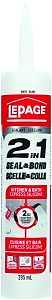 LePage SEAL & BOND 1380424 Kitchen and Bath Sealant, White, 40 to 120 deg F, 295 mL Cartridge