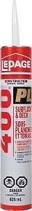 LePage PL 400 1601357 Subfloor and Deck Adhesive, Beige, 825 mL Cartridge