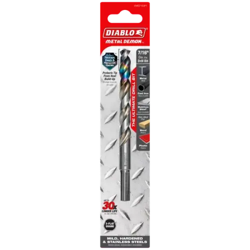 7/16" Metal Demon Drill Bit for Mild, Hardened and Stainless Steels