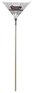 Garant GLR22 Spring Back Lawn Rake, Steel Tine, 15 in L Tine, 22-Tine, 54 in L Handle