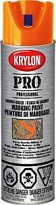 Krylon 458540000 Inverted Marking Spray Paint, Solvent Base, 20 min Drying, Fluorescent Orange, 15 oz