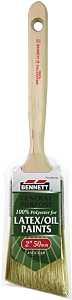 Bennett P3-ANG-50 Paint Brush, Wood Handle, 2 in W, Polyester Bristle
