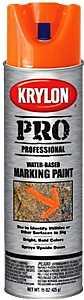 Krylon 45853 Inverted Marking Spray Paint, Water Base, 20 min Drying, Fluorescent Orange, 15 oz