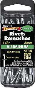 1/8" Short Rivets 25 PC .