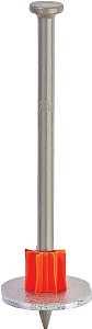 Ramset 1512SD Washered Pin, 0.145 in Dia Shank, Metal, Zinc