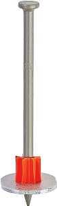 Ramset 1508SD Washered Pin, 0.145 in Dia Shank, Metal, Zinc