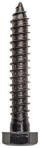 National Hardware V1863 Series N179-155 Lag Bolt, 1/2 in Thread, Steel, Powder-Coated, 4pk