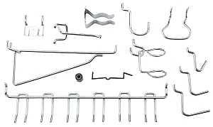National Hardware N112-062 Peg Hook Assortment, 1/8, 1/4 in Opening, Steel, Zinc, 6/PK