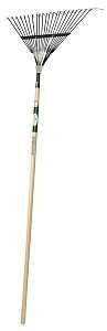 Landscapers Select 34585 Lawn/Leaf Rake, Steel Tine, 22-Tine, Wood Handle, 54 in L Handle