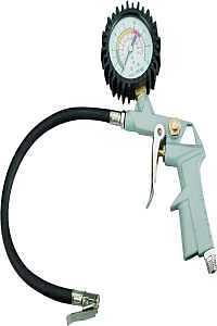 ProSource DQ1103L Tire Inflator with Gauge, 0 to 220 psi Pressure, 0 to 220 psi Gauge, Die-Cast Metal, Gray